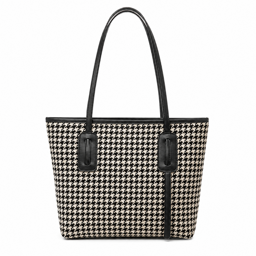 Tas Tote Bag Wanita Resleting Kulit Sintesis