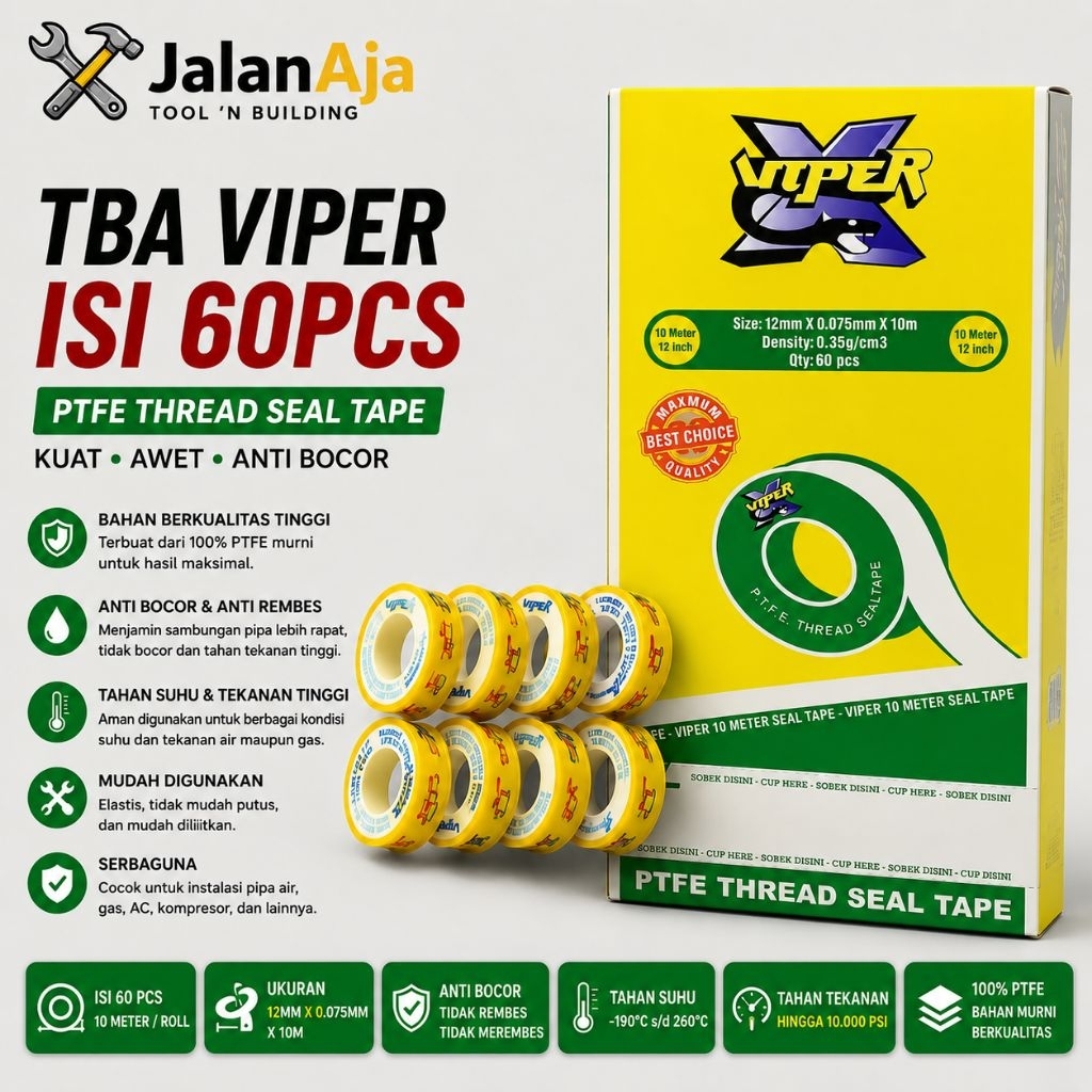 TBA Kran Air Plastik Kuat / Kran TBA  Berkualitas untuk Tandon Air / Kran Air Serbaguna