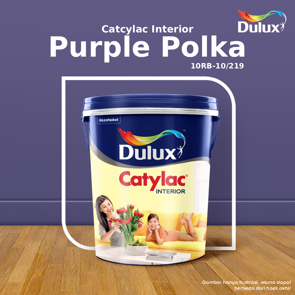CAT TEMBOK PURPLE POLKA DULUX CATYLAC INTERIOR - 5 KG CAT PURPLE POLKA 10RB-10/219 CAT TEMBOK INTERI