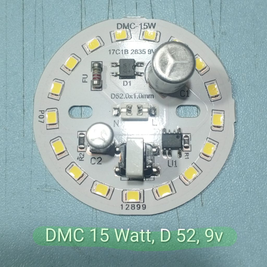 LED Ac DoB DMC 15 watt, Diameter 52mm, chip led 9 volt