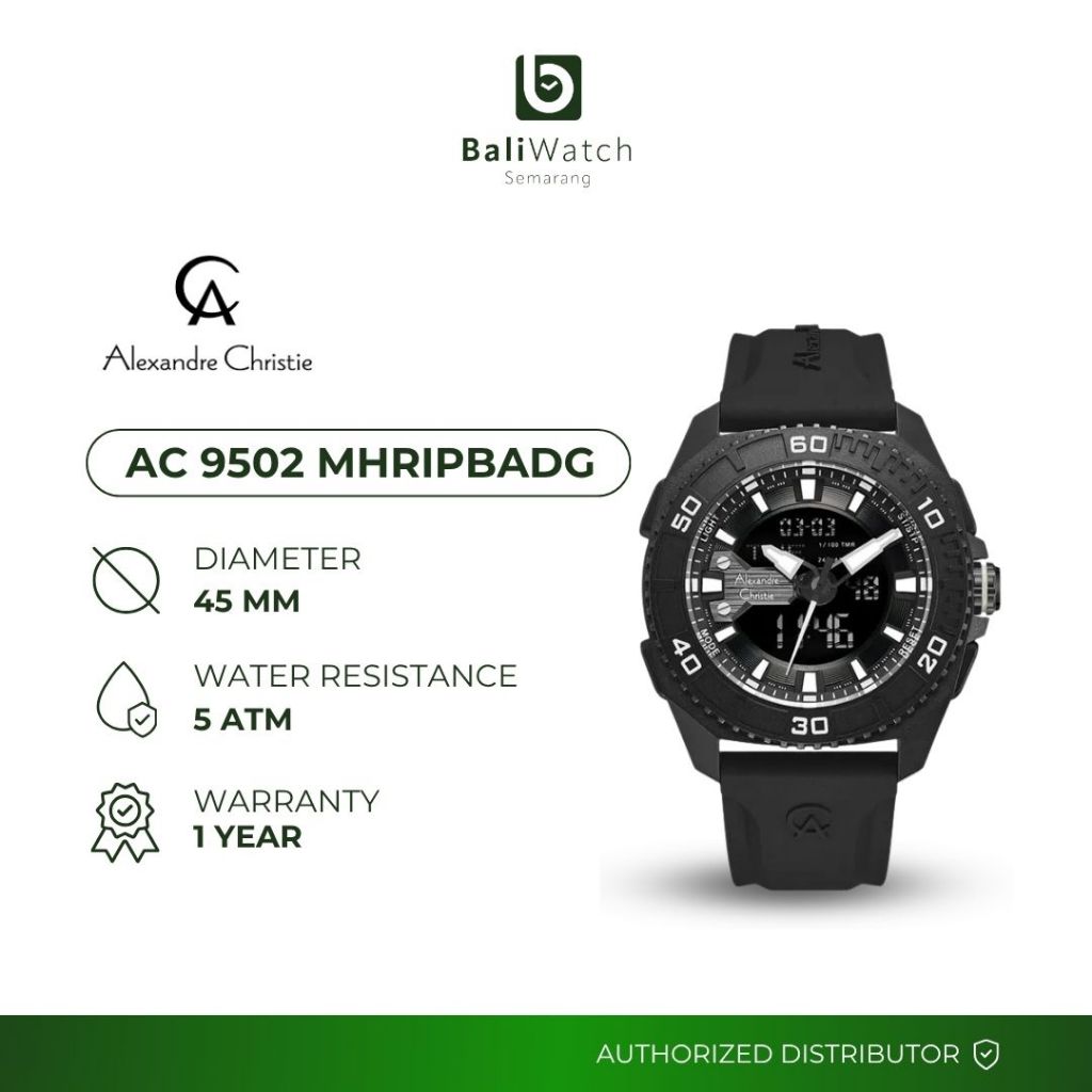 Alexandre Christie AC 9502 MHRIPBADG Jam Tangan Pria