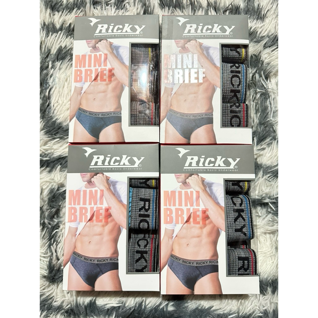 Ricky Mini Brief Pria Box Isi 3 Pcs Celana Dalam Pria Premium Size XL Nyaman Adem