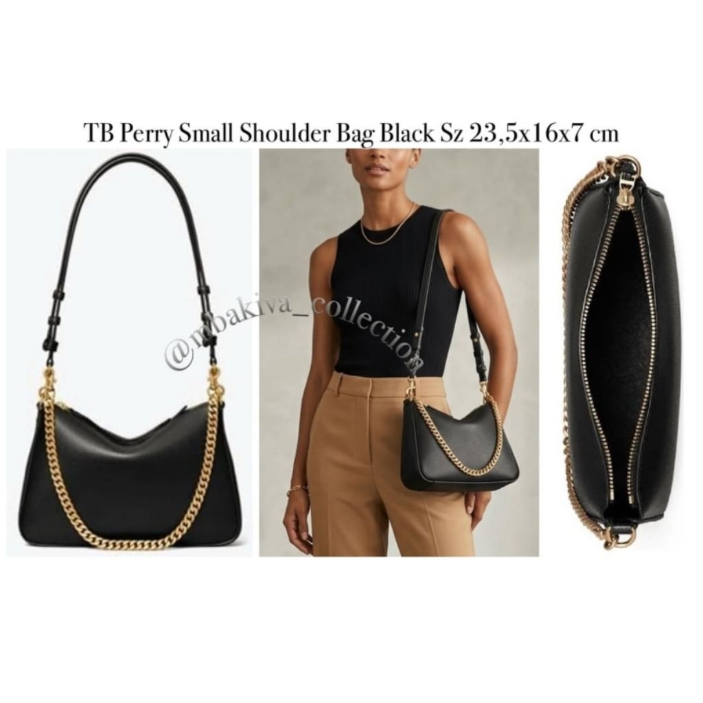 TB Perry Small Shoulder Bag Black