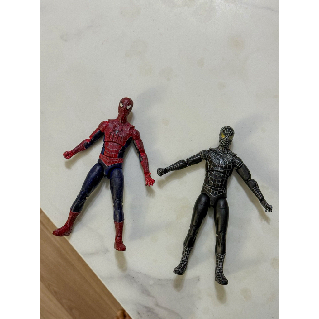 figure spiderman movie 1 super poseable spiderman action figure tobey maguire 6” RARE figure spiderm
