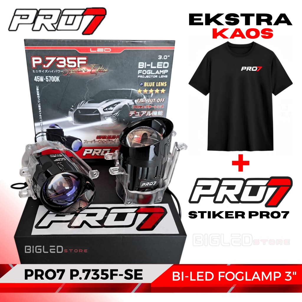 Foglamp Lampu Kabut Projector BiLED PRO7 PRO 7 P735F P.735-F P.735F SE Signature Edition Blue Lens 4