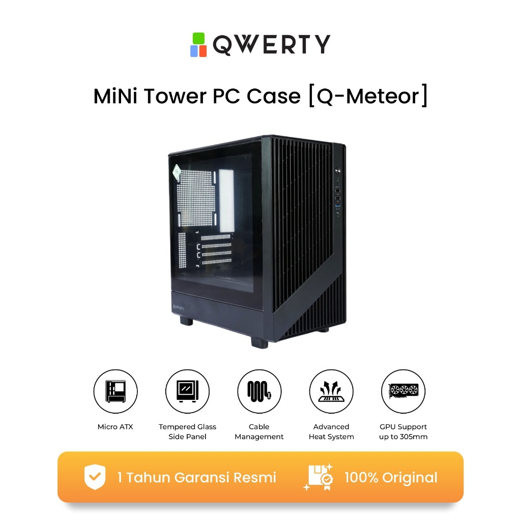 QWERTY PC Case Q-Meteor | Mini Tower M-ATX Gaming Case