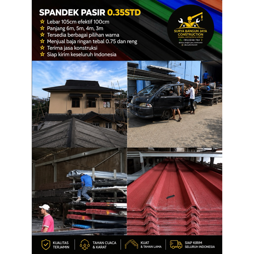 SPANDEK PASIR TEBAL 0.35 mm