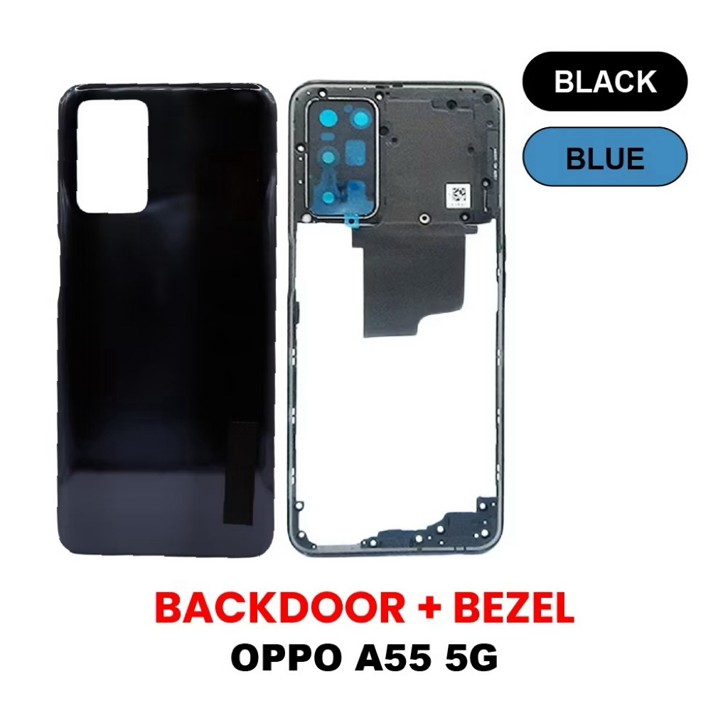Backdoor Backcover atau casing tutup belakang dan Bezel hp Oppo A55 5G