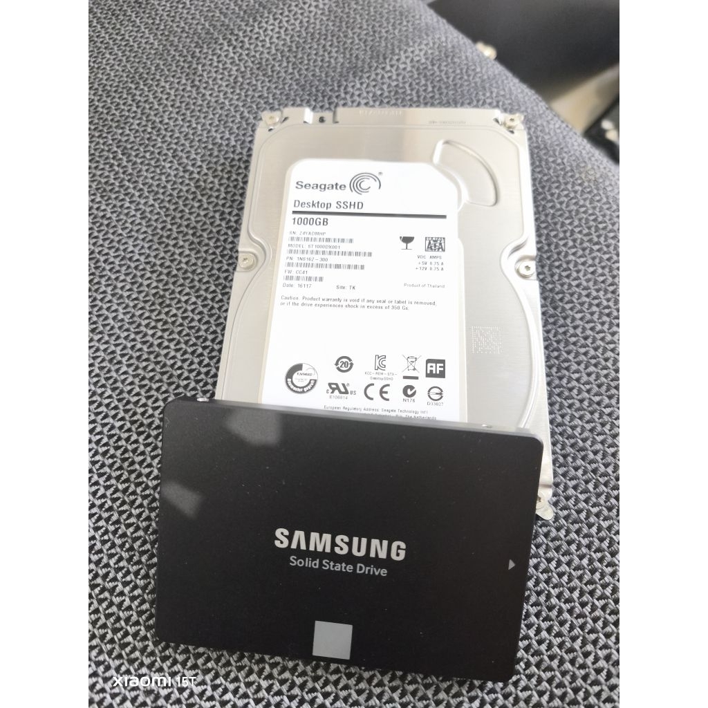SSD SATA SAMSUNG 850 Evo 250Gb + SSHD Seagate Hybrid 1Tb