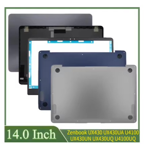 14"For Zenbook UX430 UX430UA U4100 UX430UN UX430UQ U4100UQ Laptop LCD Back Cover Front Bezel Hinges 