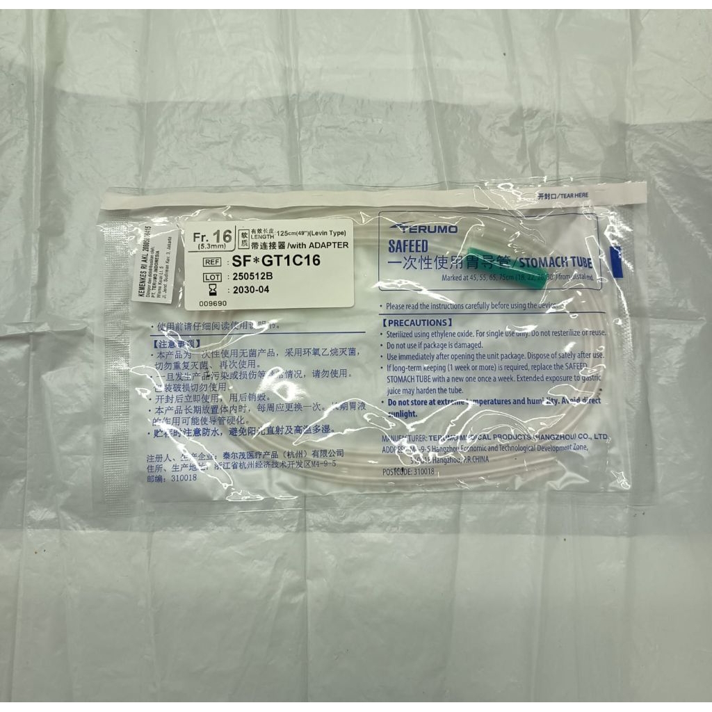 Ngt terumo / stomach tube / selang sonde fr no 16