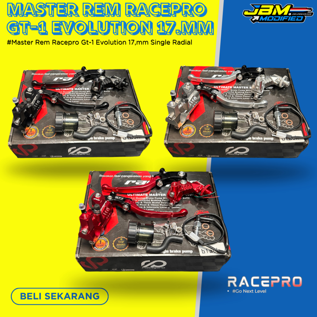 Master Rem Racepro GT-1 Evolution Radial 17mm Kiri Kopling Pivot 24mm Vario Beat Scoopy Genio Aerox 