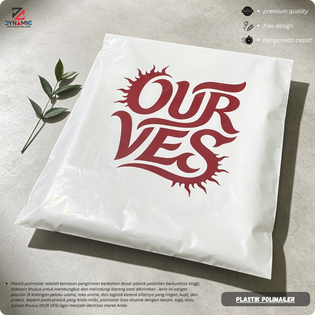 PLASTIK POLYMAILER CUSTOM MINIMAL 100 PCS PLASTIK SABLON MURAH CETAK SATU SISI