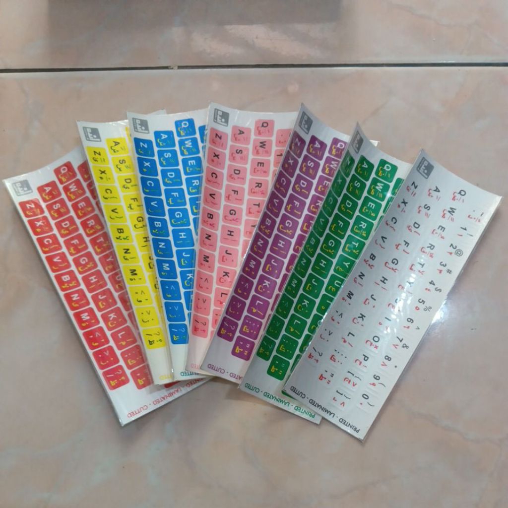 Sticker Stiker Arab Arabic Keypad Keyboard Laptop Hijaiyah