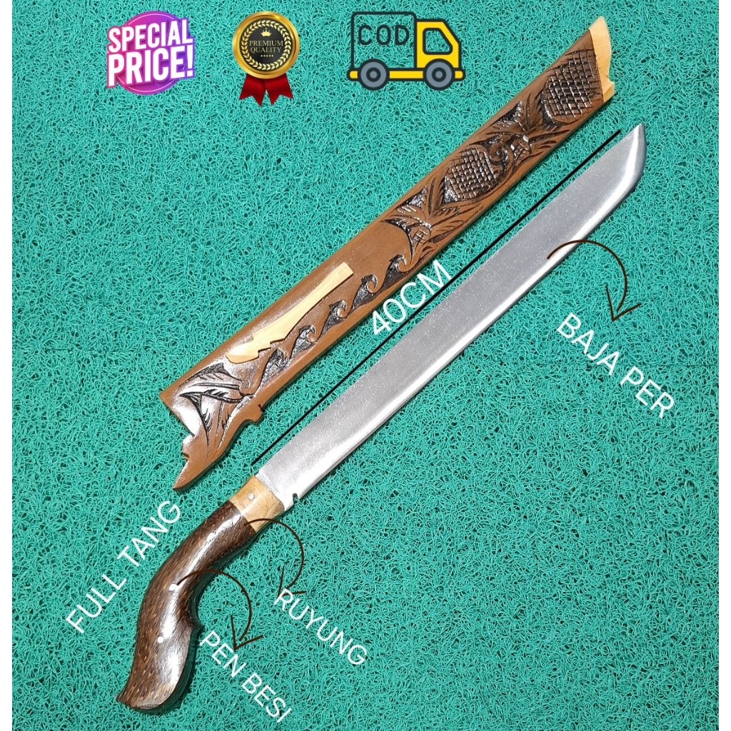 GOLOK MEAR UKIR BAJA PER SERBAGUNA