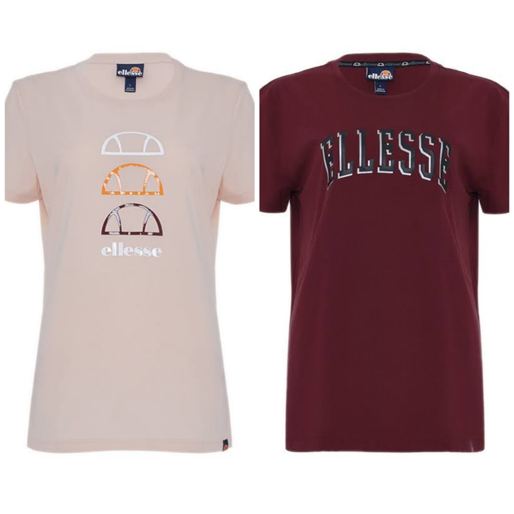 KAOS ELLESSE WOMEN EMBROIDERY TEE ORIGINAL [ELLWTS232PWP] [ELLWTS232ZFL]