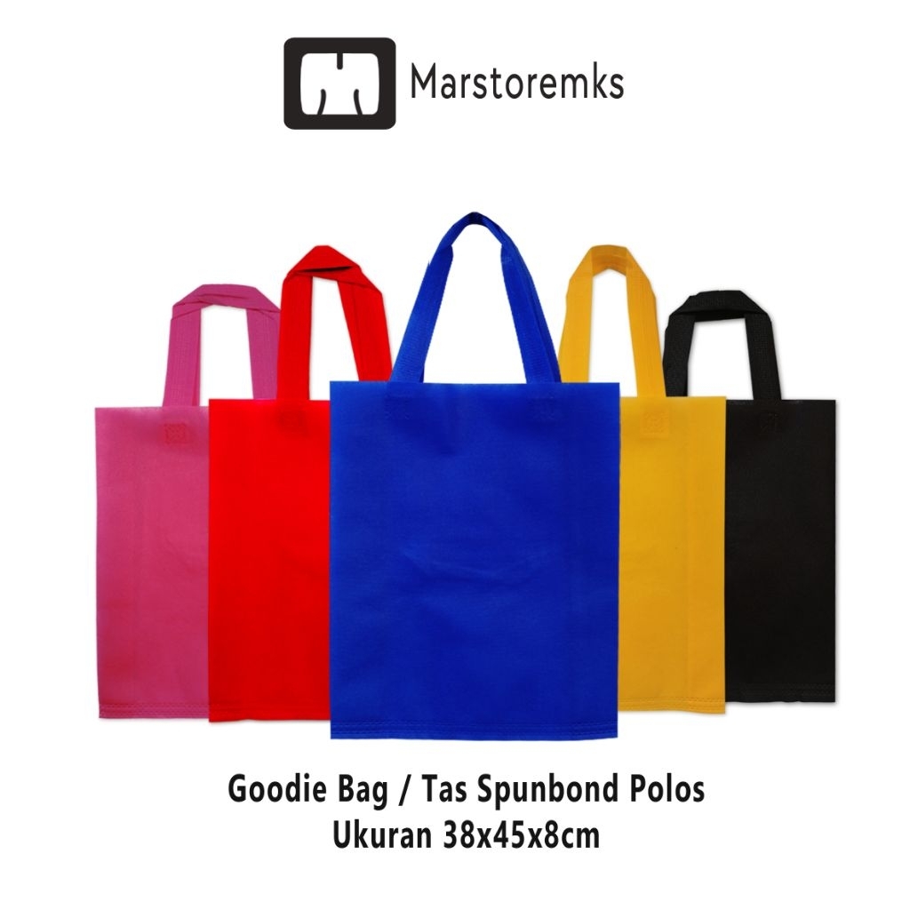 Tas Spunbond Polos Ukuran 38x45x8cm / Tas Spunbond Jumbo / Goodie Bag Polos Ukuran Besar Jumbo