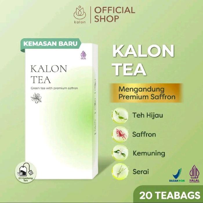 Kalon Tea Green Tea with Premium Saffron 20 Kantong – Teh Hijau Sehat, Aroma Mewah