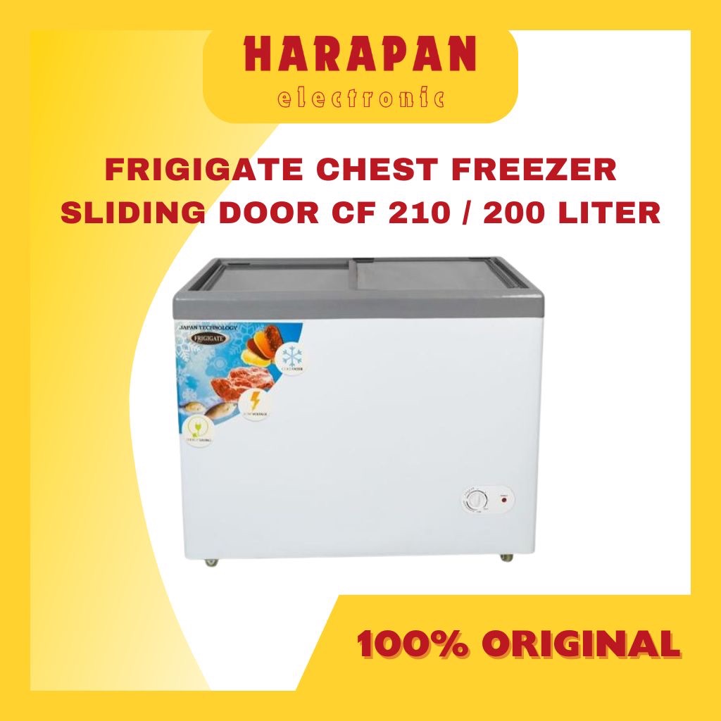CHEST FREEZER FRIGIGATE 200 LITER - CF 210 SDF / KULKAS FROZEN FOOD / KULKAS DISPLAY MAKANAN BEKU SL
