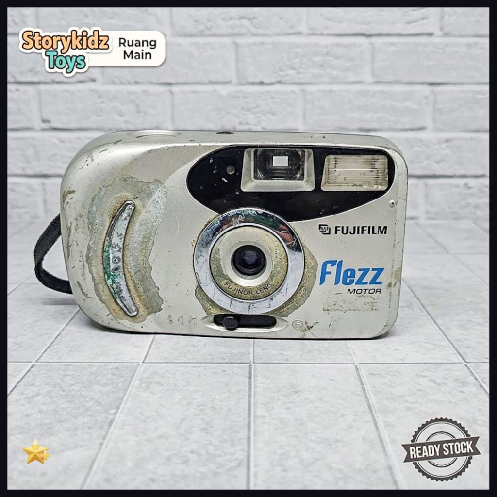 Kamera Analog Fujifilm Flezz Motor Silver Jadul - Pocket Camera Vintage NO TEST Property