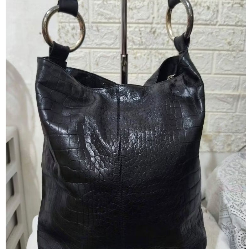 TAS SHOULDER HOBO SEQUOIA KULIT ASLI CROCO SECOND