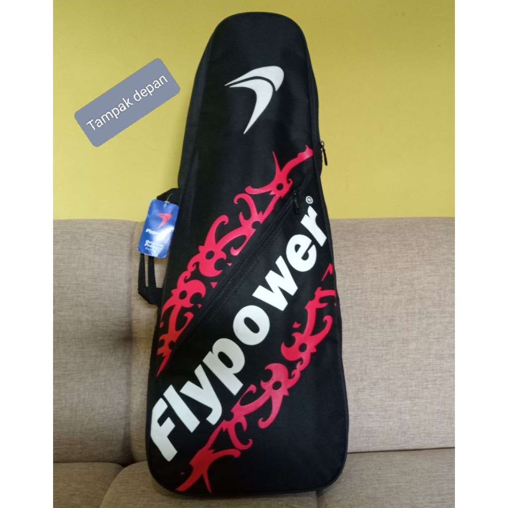 Tas raket badminton bekas second original flypower