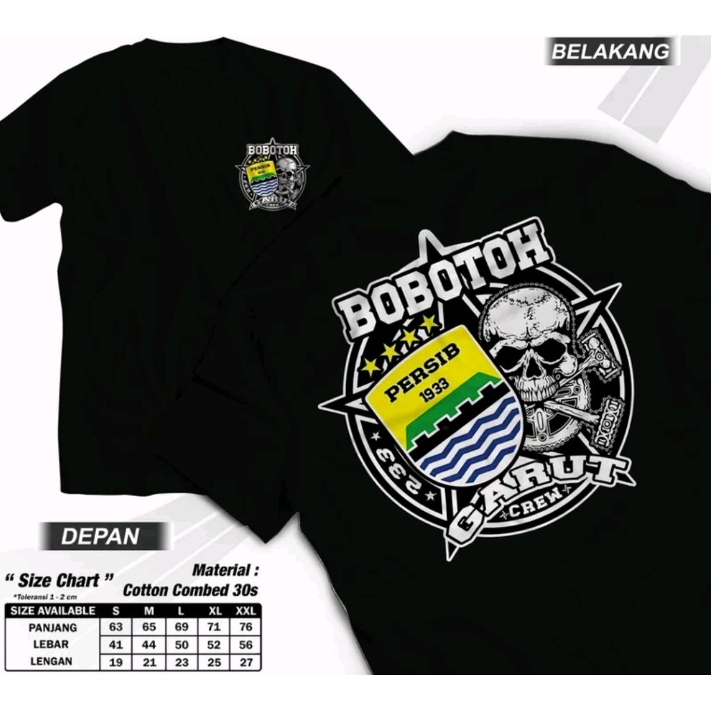 Kaos Distro Bobotoh Garut Remaja pria dan wanita