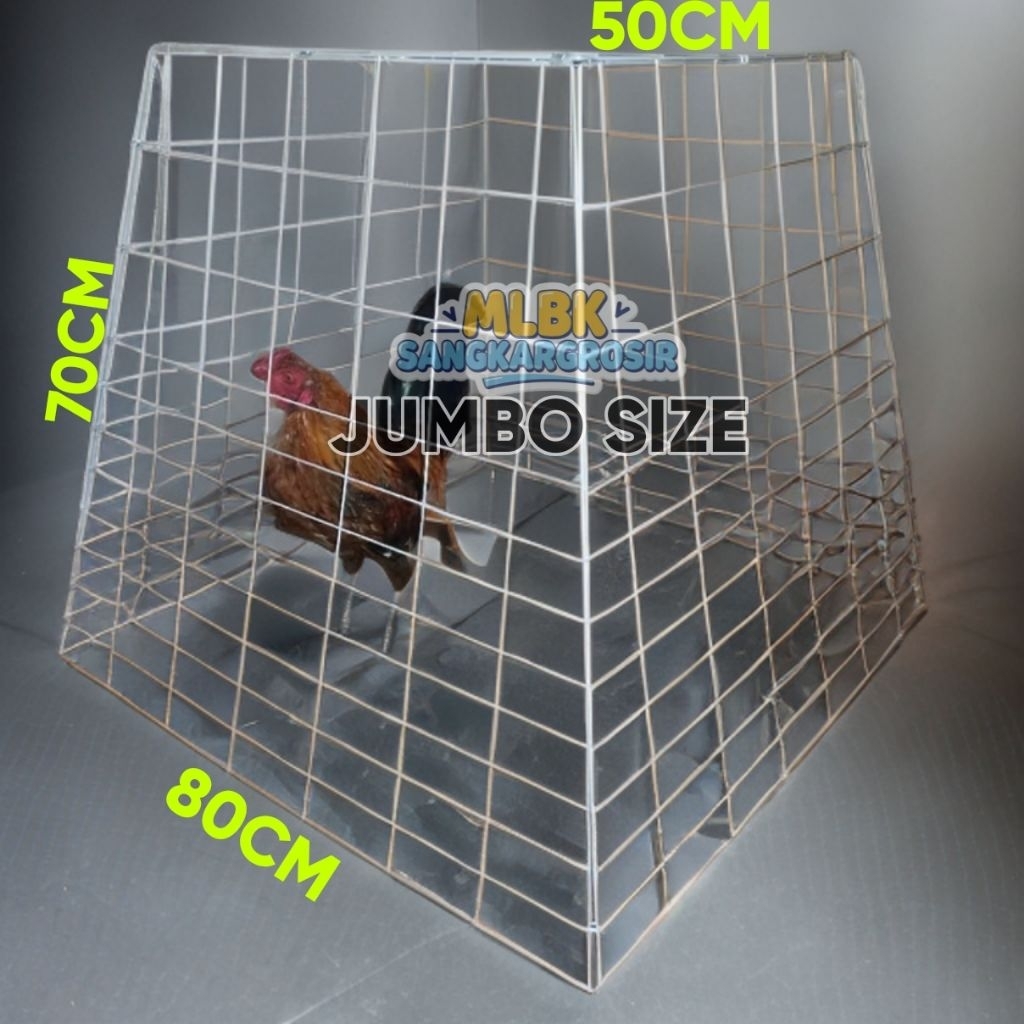 umbaran ayam kandang ayam besi ukuran 80x70x50 bahan besi kuat