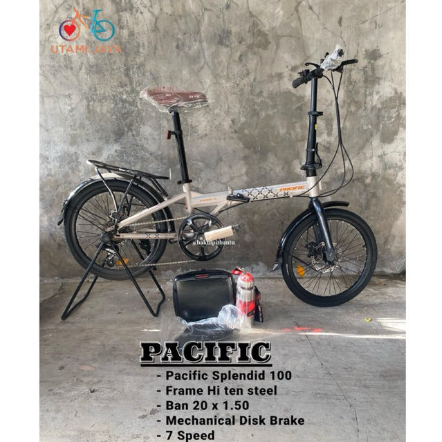 Sepeda Lipat ring 20 pacific Splendid 100 | Sepeda Lipat Pacific Splendid 100 ukuran 20 inch