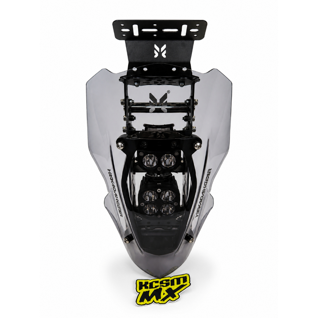 Tower Navigasi Motor KLX 230 Makadam Set Lengkap LED Spotlight GPS Mount Windshield
