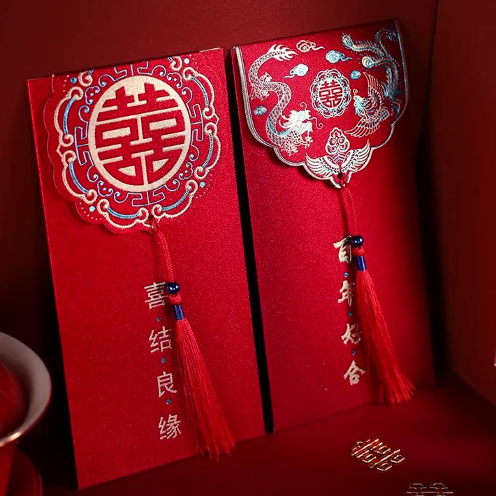 SVX Aangpao Merah Sangjit Ukuran Besar / Angpao Shuang Xi Glitter / Angpao Wedding / Angpao Uang Sus