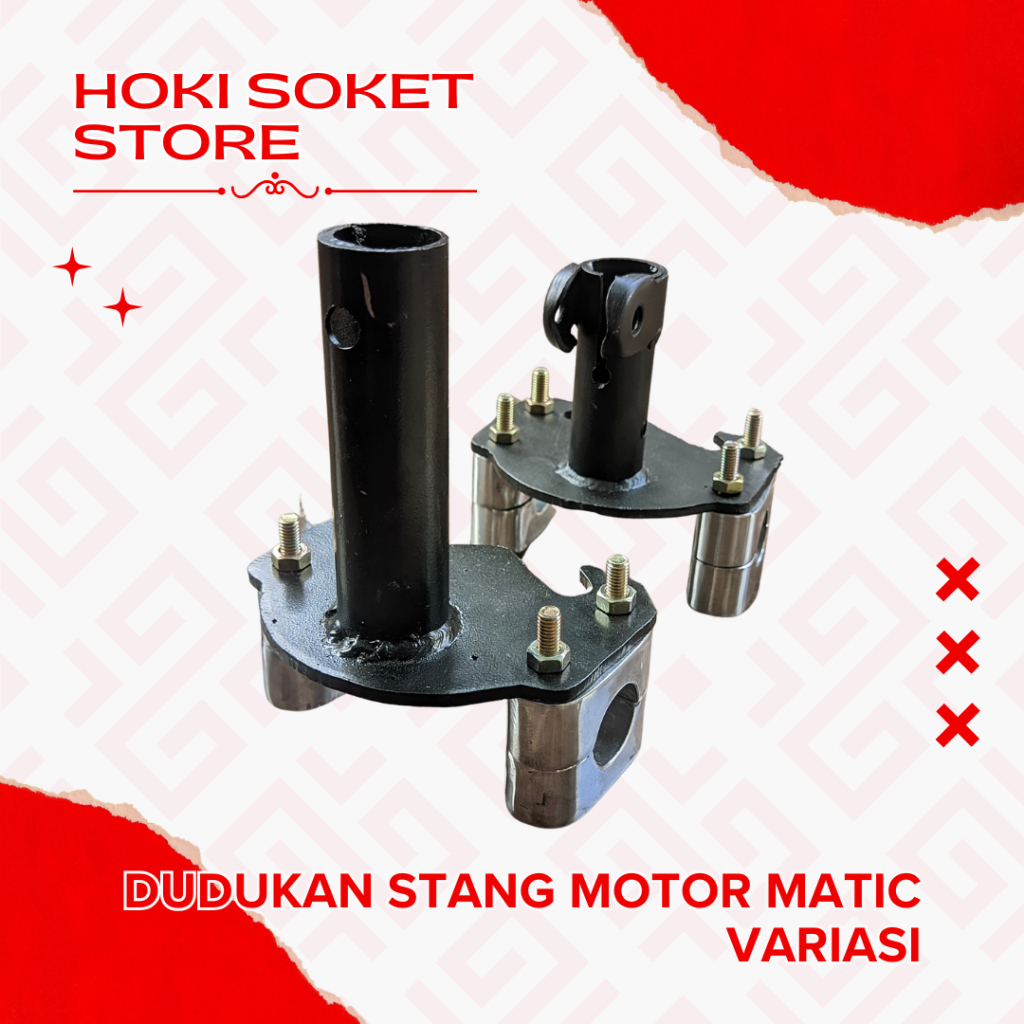 Dudukan Stang Matic Variasi Honda Yamaha Tebal 5mm Adaptor Stang Trondol Beat Street Scoopy Mio Soul