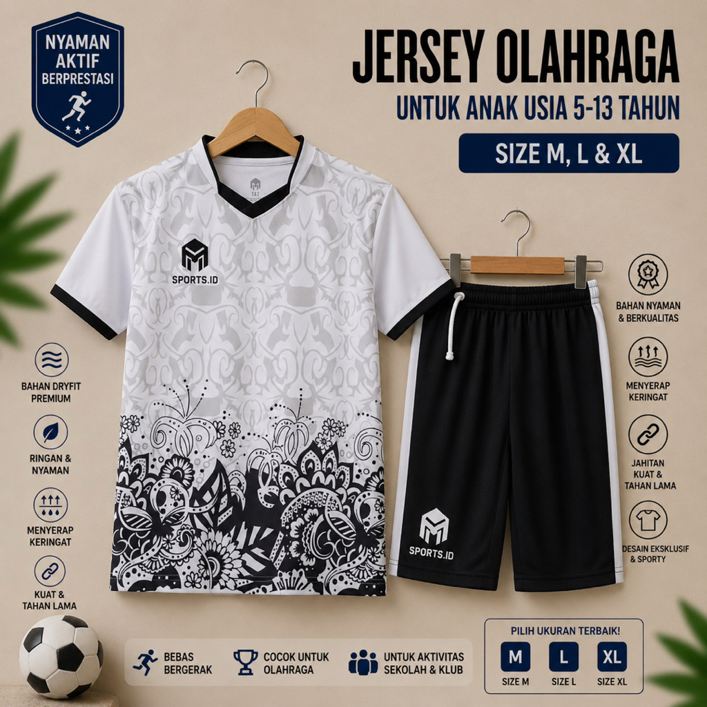 Kaos futsal anak  6-12 tahun / Kaos bola murah / kaos futsal / jersey bola / jersey futsal / jersey 
