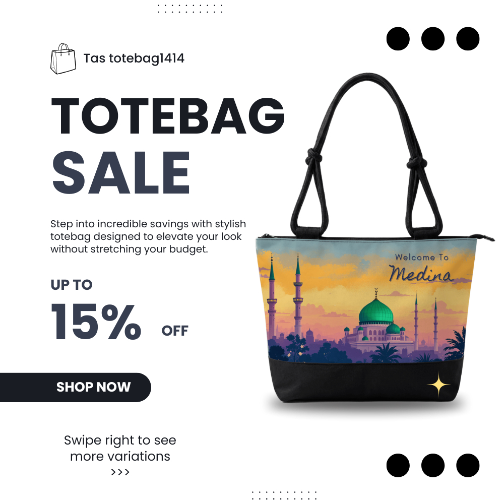 Totebag Souvenir Haji Umroh Kakbah Mecca Mekah Tali Sumbu