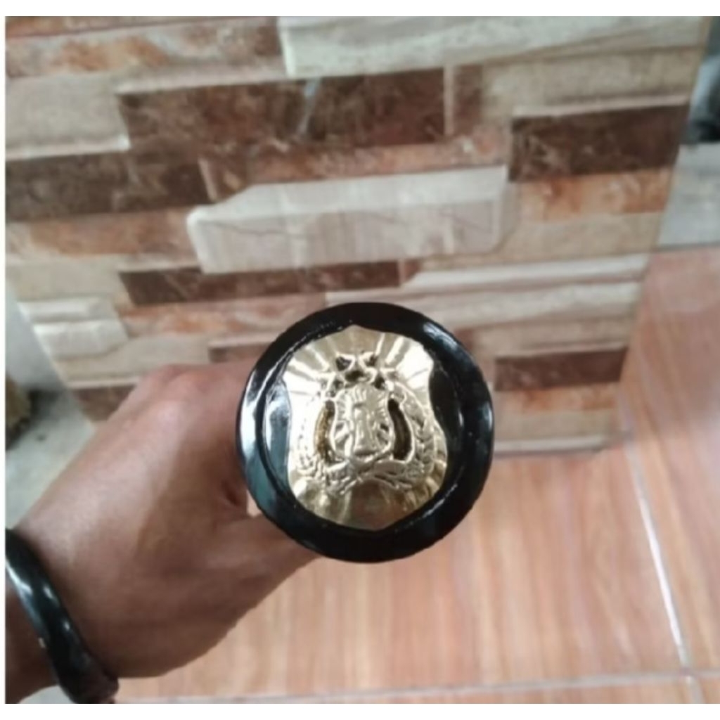 tongkat komando ber ornamen Wesi kuning polri