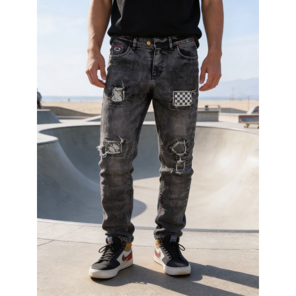 NEW Celana jeans Pria RUCAS Celana Levis Sobek
