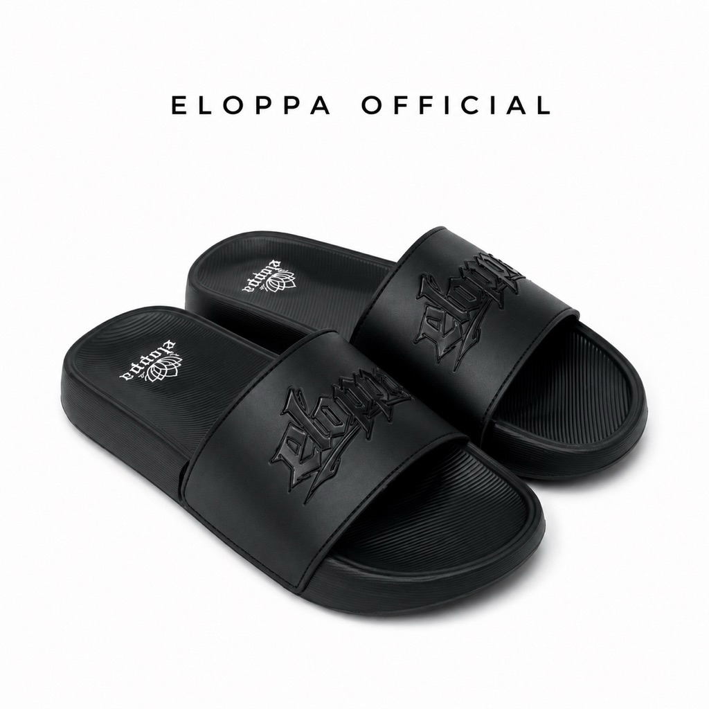 sandal slop embos elopa pria upper lock sistem sandal slop casual full karet anti licin original