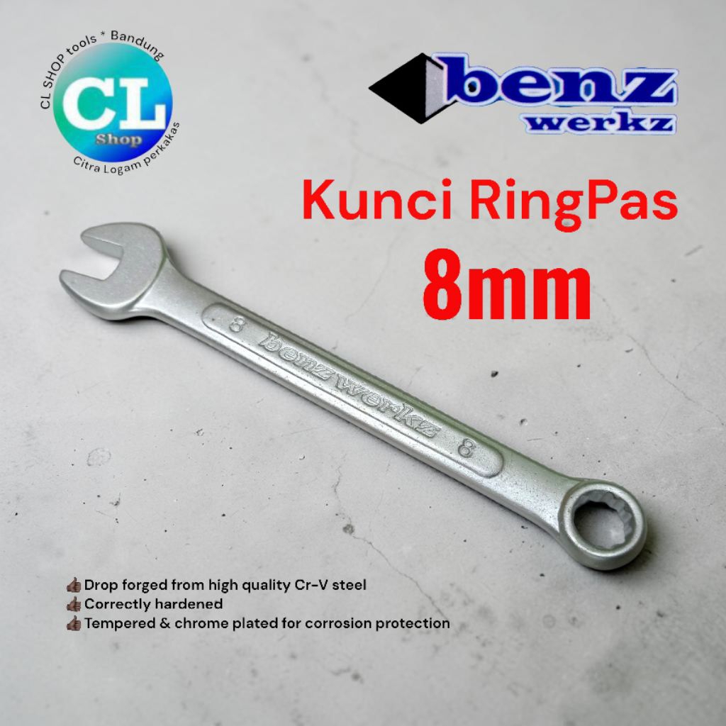 KUNCI RING PAS 8mm crv 8 kombinasi konci ringpas bengkel teknik treker cvt
