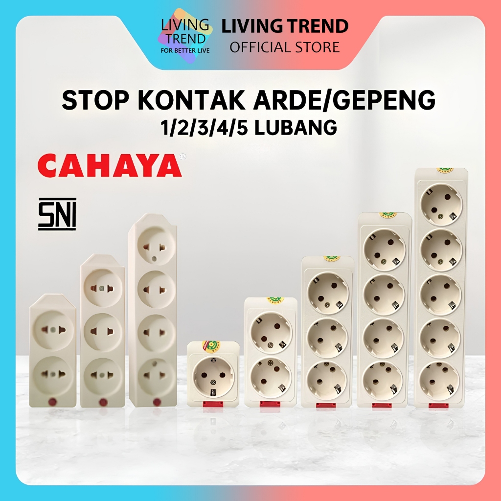 STOP KONTAK TANPA KABEL/STOP KONTAK LUBANG/SOCKET GEPENG/SOCKET CAHAYA SNI