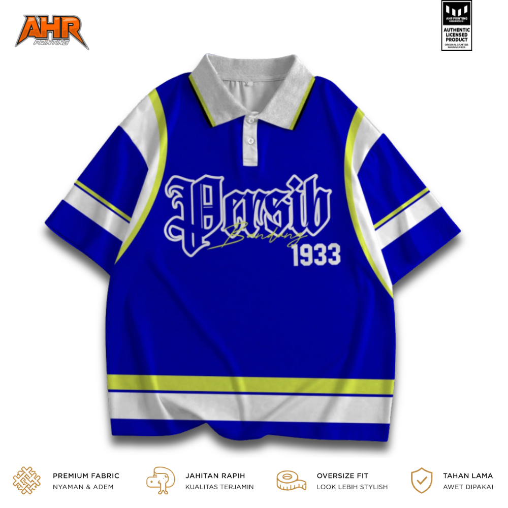 AHR Jersey Persib Bandung Oversize Retro Casual 1933 Full Printing Sublimasi Premium Unisex | Dry-Fi