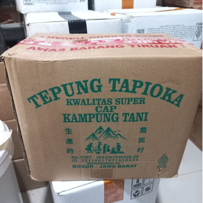 Tepung Tapioka Kwalitas Super 1DUS 10KG Cap kampung Tani Termurah KARGO ONLY