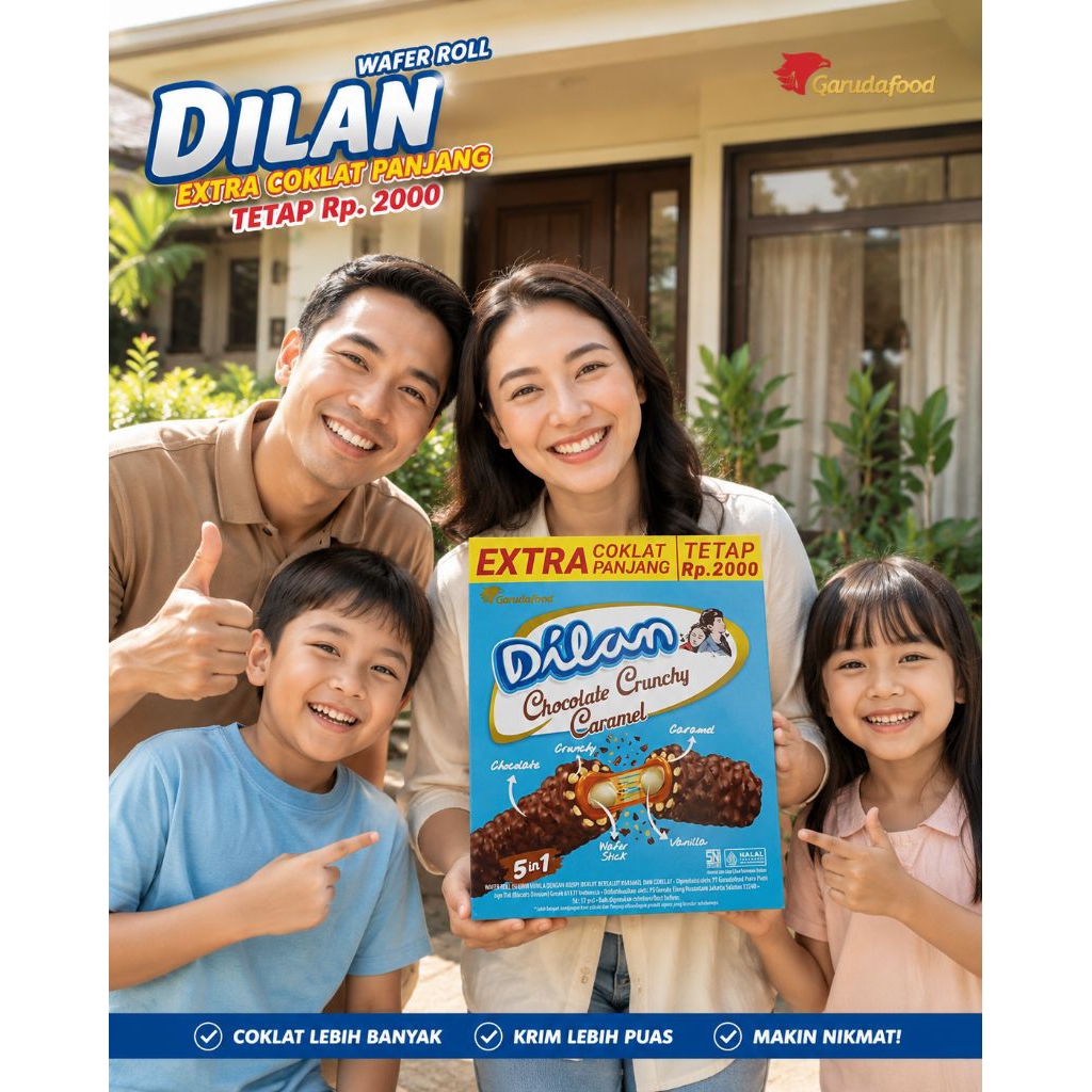Dilan chocolate cruncy caramel / dilan wafer