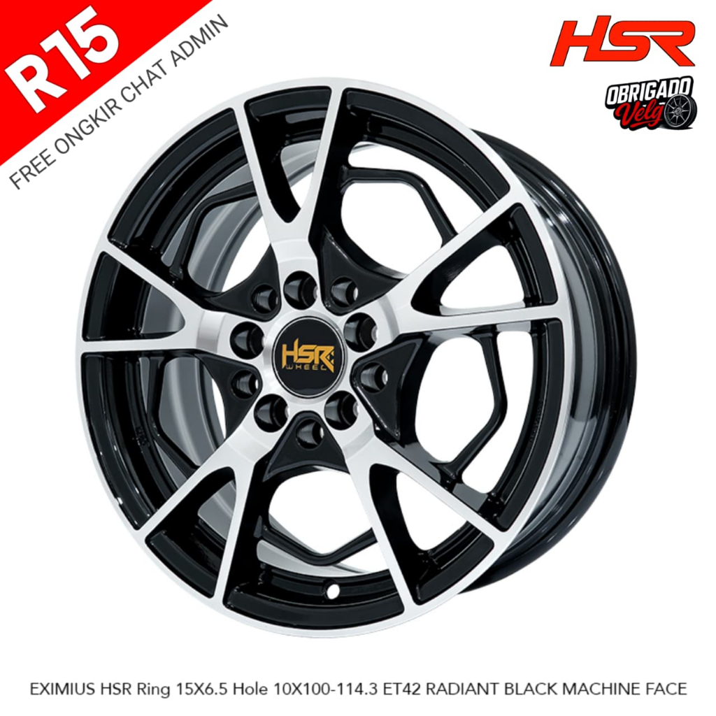 Velg R15 HSR Ertiga XL7 Rush Apv Granmax Terios Luxio - Pelek HSR EXIMIUS Ring 15
