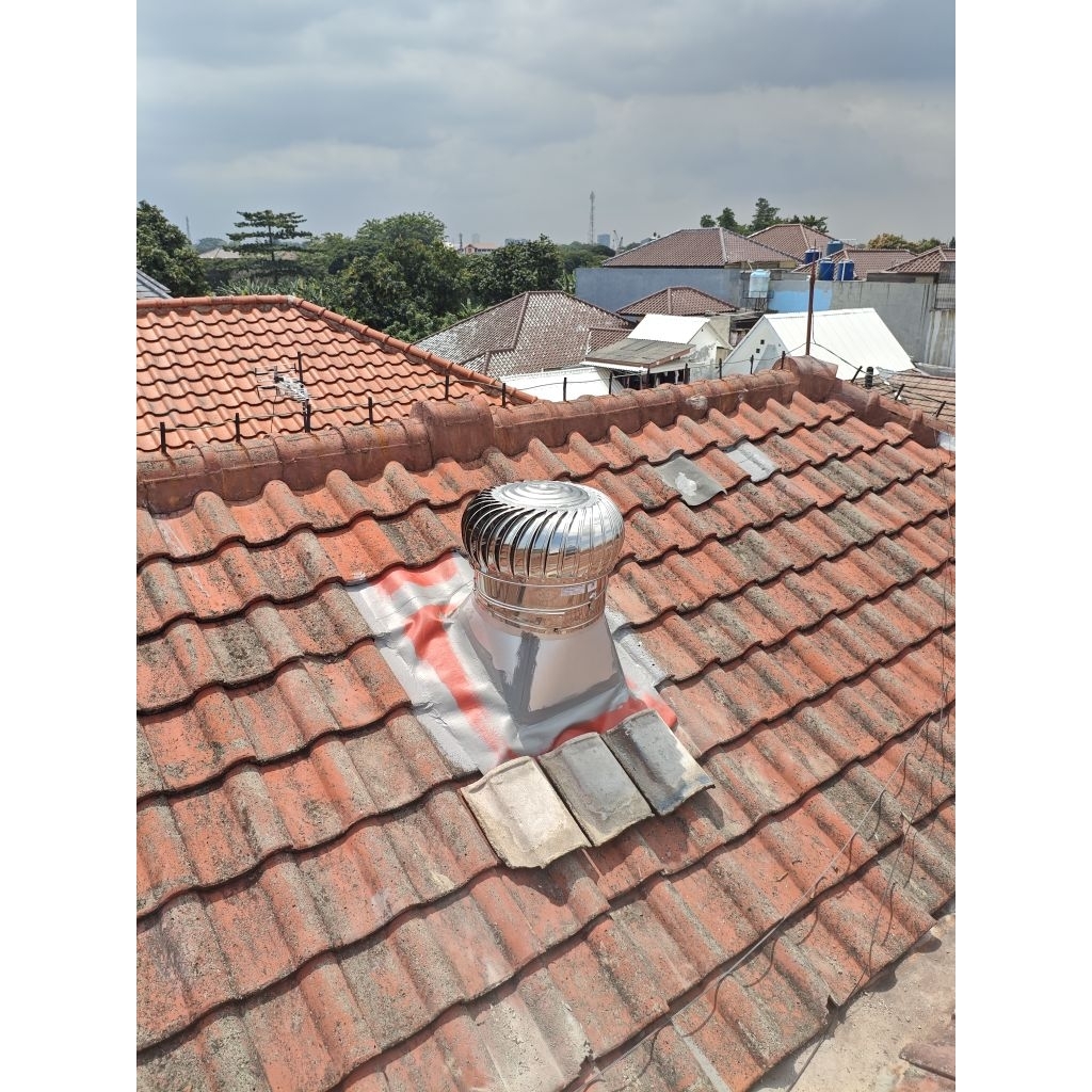 Turbin ventilator 20 inch dengan pemasangan