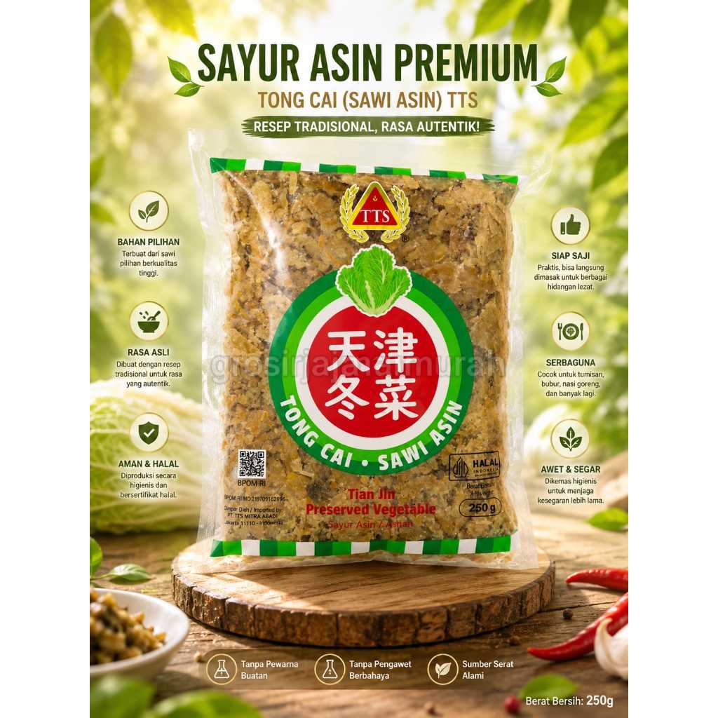TTS TONGCAI SAYUR LOBAK SAWI ASIN TONG CAI DONG CAI TTS SAYURAN KERING IMPORT MURAH SUPPLIER CATERIN