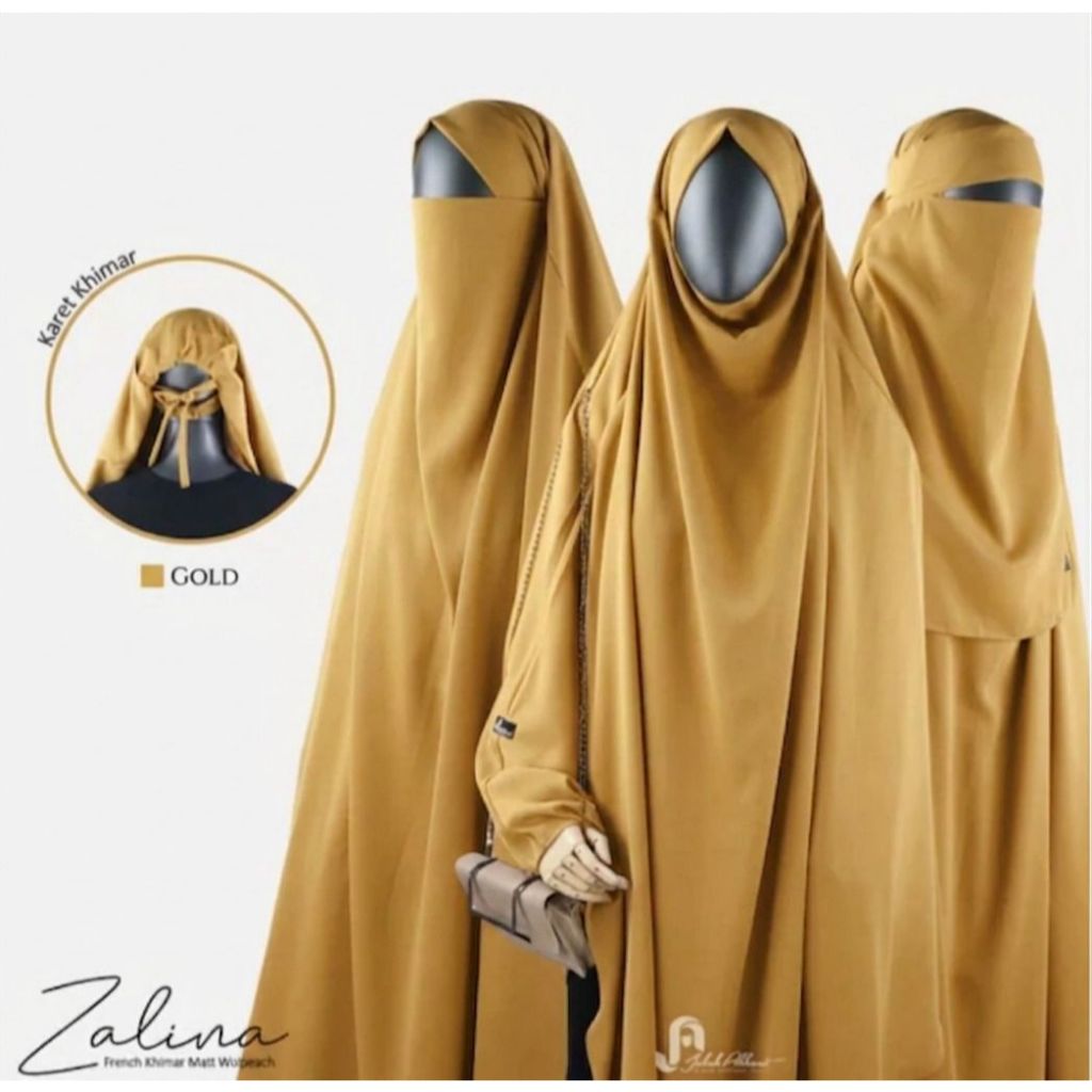 Jubah Akhwat Zalina Hijab Cadar Basic Syari Gold
