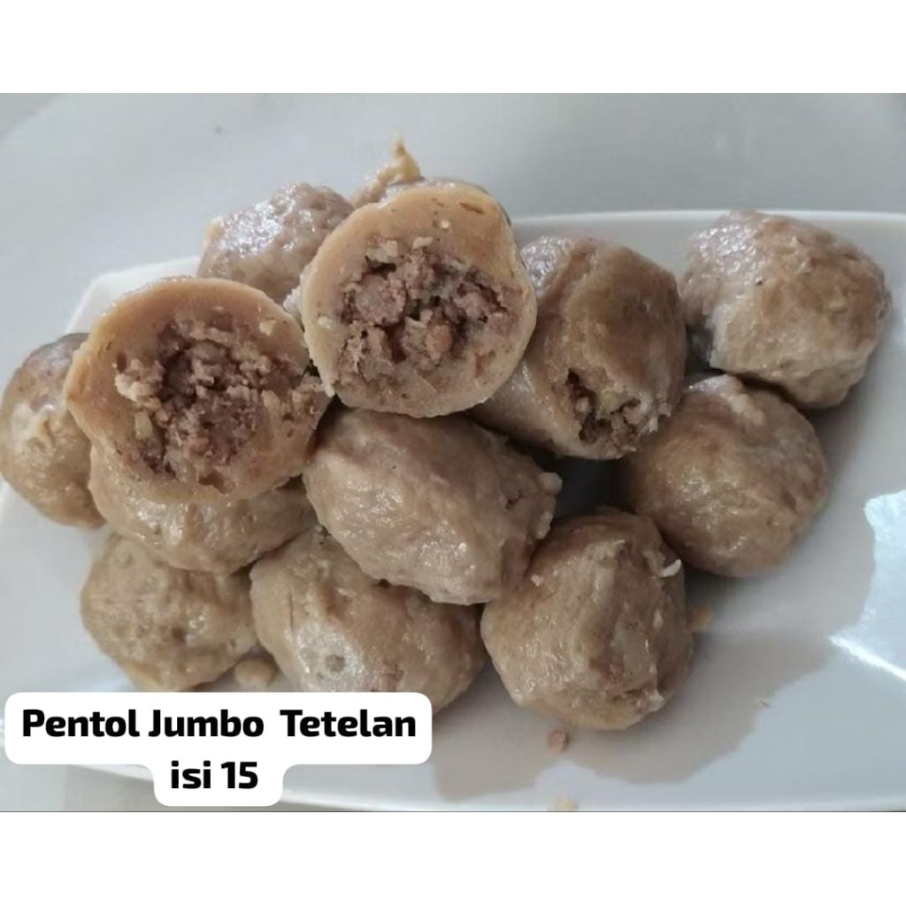 Pentol Jumbo Bakso Daging sapi isi daging cincang isi 15