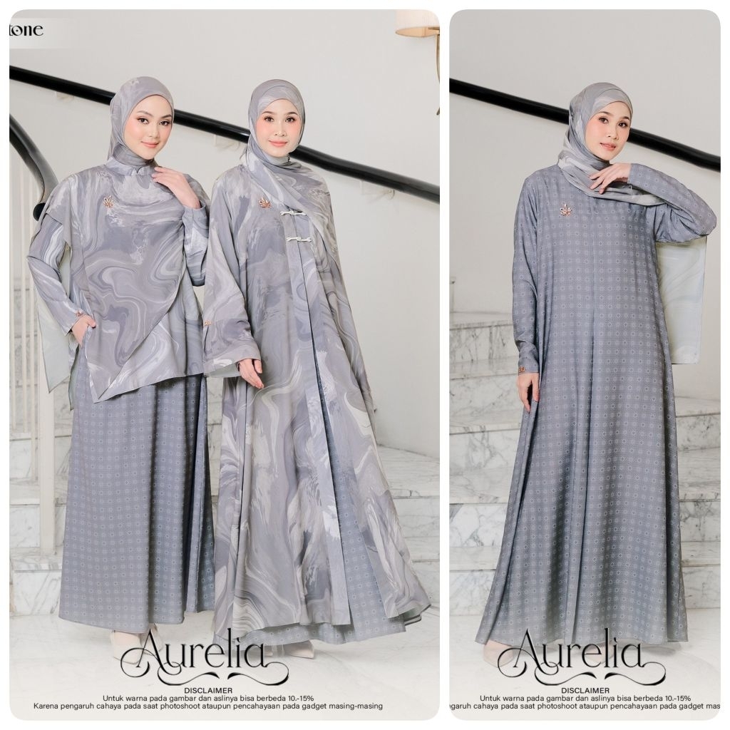 PO‼️[ORDER VIA CHAT-JANGAN CHECK OUT] Gamis & Oneset Perempuan Dewasa Aurelia Dress & One Set by Ade