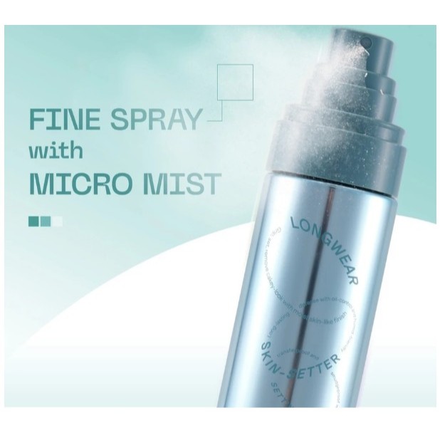 80mL Wardah Longwear Skin Setter Setting Spray Wajah Face Makeup Long wear Mist Fine Finishing