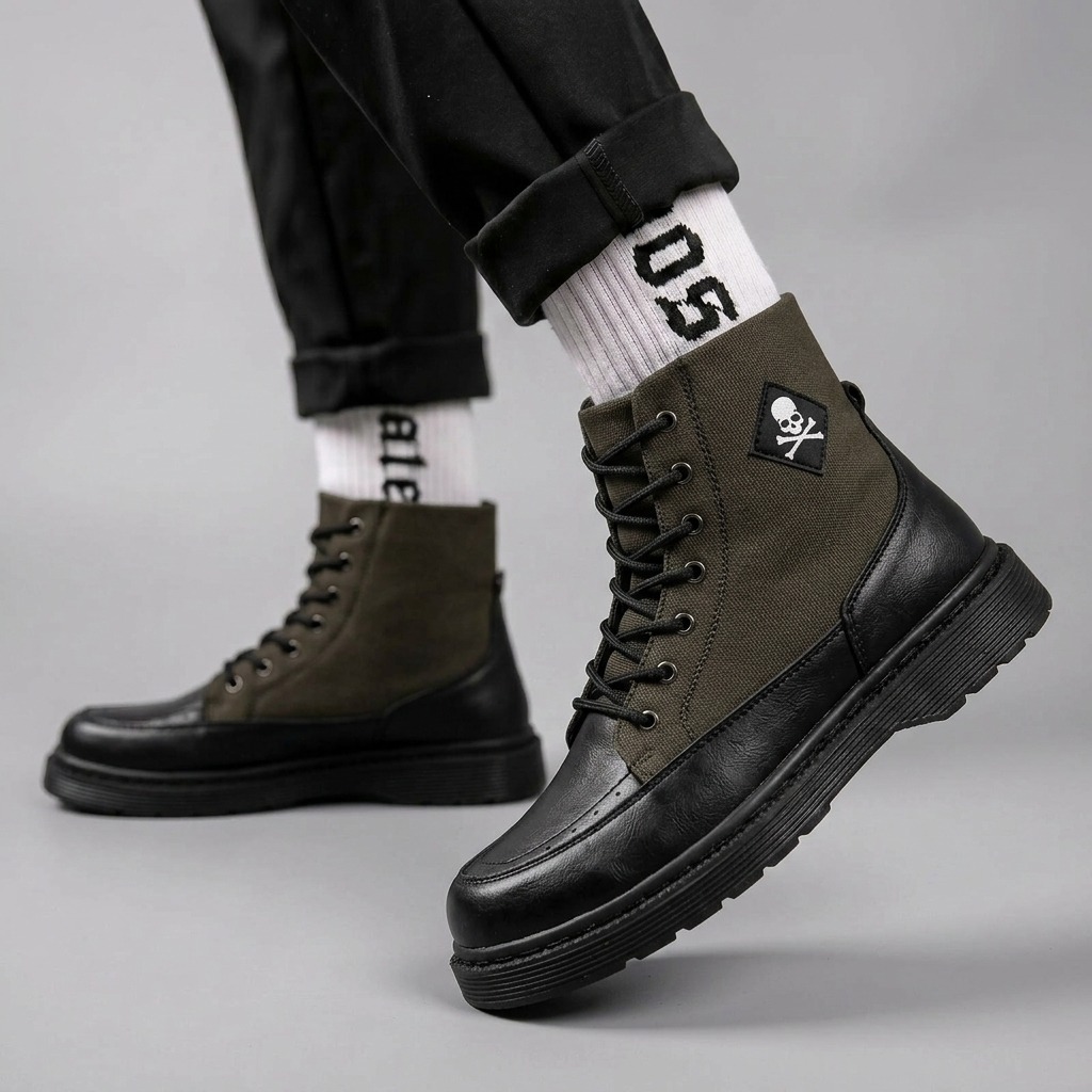 Sepatu Formal Boots Safety Docmart Pria